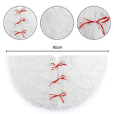 Salcar Weihnachtsbaumdecke Weiß – Runde Plüsch Christbaumdecke aus Kunstfell, Deko für Weihnachtsbaum, Party & Hochzeit